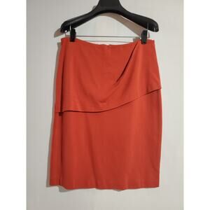 Cabi Overlay Pencil Skirt Turmeric Orange Womens Size 6 Career Work Office 3099